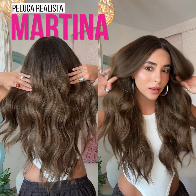 Peluca realista Peluca Realista Martina 26 pulgadas balayage chocolate con onda sirena — imagen 2 de 2