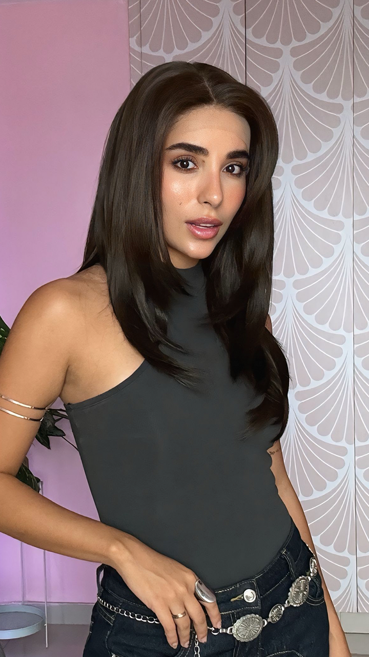 Peluca Realista, lace 13x6, midim corte mariposa, castaña